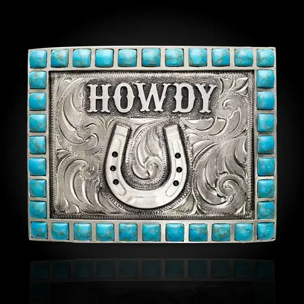 Howdy Belt Buckle (In Stock)